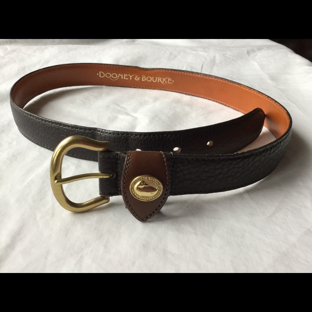 Dooney & Bourke Leather Belt DK Brown/Teak S
